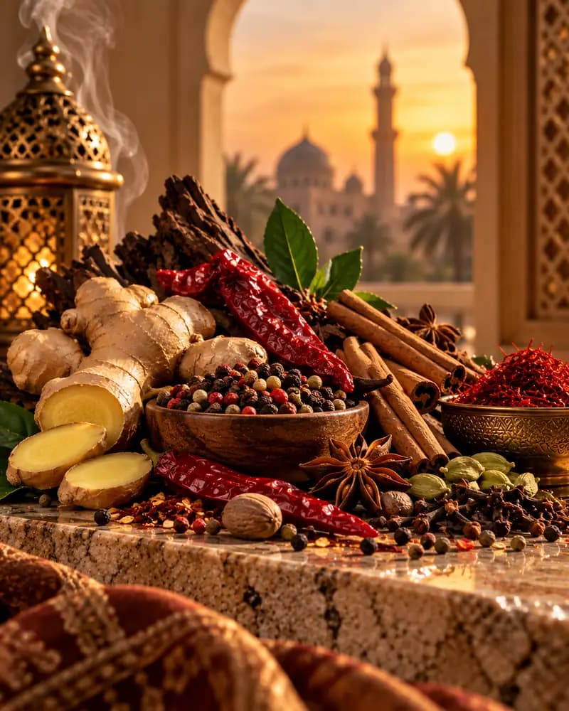 Spicy fragrance notes — black pepper, cardamom and cinnamon