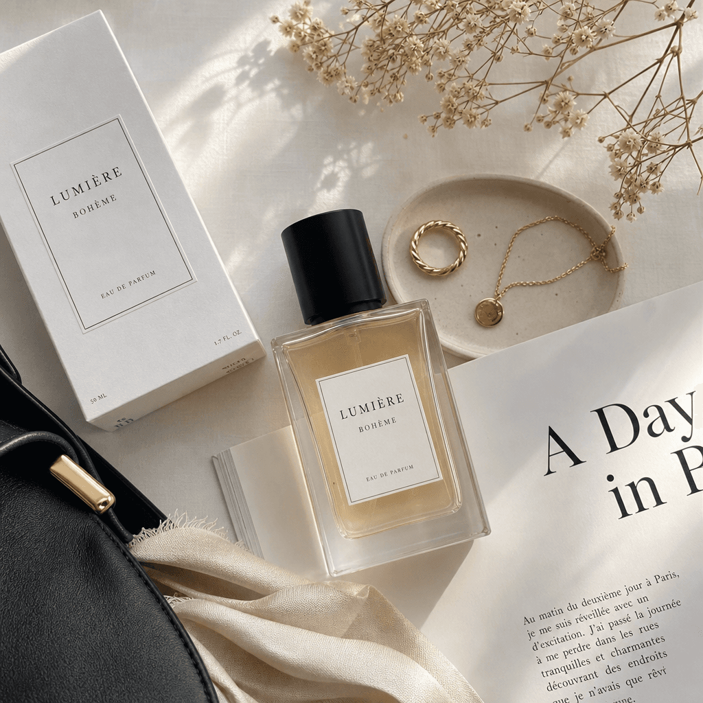 ASFI Perfumes studio flatlay